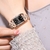 Imagem do Relógio de Quartzo Feminino Design Quadrado Bracelete de aço inoxidável Impermeavel 3atm