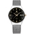 Relógio Masculino Ultra Fino de Quartzo Minimalista Pulseira de Malha Impermeável na internet