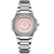 Imagem do Relógio Feminino Quadrado com Strass Pulseira em Aço Inoxidavel Impermeavel