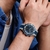 Relógio de quartzo masculino com pulseira de aço inoxidável esportivo impermeável