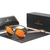 óculos de sol polarizados artesanal retro kingseven madeira - Laranja