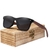 Óculos de Sol Artesanal Madeira Natural Kingseven com Lentes Polarizada Proteção uv400 - HM Acessórios 