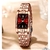 Relógio de Quartzo Feminino Design Quadrado Bracelete de aço inoxidável Impermeavel 3atm - comprar online