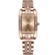 Relógio de Quartzo Feminino Design Quadrado Bracelete de aço inoxidável Impermeavel 3atm - HM Acessórios 