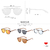 Óculos de sol masculino polarizados Design madeira uv 400