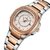 Relógio Feminino Quadrado com Strass Pulseira em Aço Inoxidavel Impermeavel na internet
