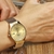 Relógio Masculino Ultra Fino de Quartzo Minimalista Pulseira de Malha Impermeável - loja online