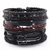 Kit Pulseira de Couro guitarra unissex jogo com 5 pulseiras