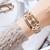 Imagem do Relógio de Quartzo Feminino Design Quadrado Bracelete de aço inoxidável Impermeavel 3atm