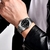 Relógio de Pulso Masculino Automático em Aço Inoxidável Casual À Prova D' Água - HM Acessórios 