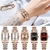 Relógio de Quartzo Feminino Design Quadrado Bracelete de aço inoxidável Impermeavel 3atm na internet