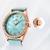 Relógio de Quartzo Feminino Estilo Casual Design com Strass A prova D´agua - comprar online