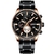Relógio de pulso esportivo masculino com pulseira de aço inoxidável luminoso - HM Acessórios 