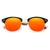 óculos de sol polarizados artesanal retro kingseven madeira - Laranja - comprar online