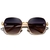 Óculos de Sol Borboleta Feminino Retro Design Duplo Anel Quadrado Proteção UV400