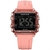 Relógio Esportivo Feminino Quadrado Luminoso Digital Pulseira de Silicone Impermeável - HM Acessórios 