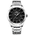 Relógio de Quartzo Masculino Impermeável pulseira de Aço inoxidável Design Classico