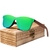 Óculos de Sol Artesanal Madeira Natural Kingseven com Lentes Polarizada Proteção uv400