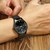Imagem do Relógio Masculino Ultra Fino de Quartzo Minimalista Pulseira de Malha Impermeável