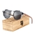 Óculos de sol masculino polarizados Design madeira uv 400