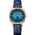 Relógio de Quartzo Feminino com Estampa Cobra Animal Print Pulseira de Couro Genuíno