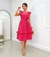 Vestido Crepe Feminino Estampado de Floral Babado Ombro Casual - HM Acessórios 