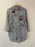 CAMISA GRIS PARCHES - TALLE S
