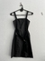 VESTIDO ECOCUERO NEGRO - TALLE S