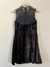VESTIDO TERCIOPELO NEGRO - TALLE S - Cíclica