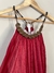 VESTIDO DE ORGANZA BORDO - TALLE M - Cíclica