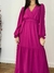 Vestido Laura manga longa tecido crepe duna - Donna Sales