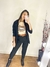 Blazer Lueji Alongado tecido ponto roma. na internet