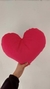 Almohadón de gamuza rosa - Corazón 1116