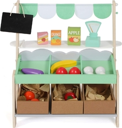 Super Mercado De Madera Para Niños Juguete Con Accesorios