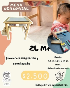 Mesa sensorial Montessori. Belar Kids