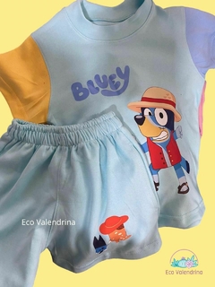 BLUEY Sombrero Conjunto Infantil Aqua