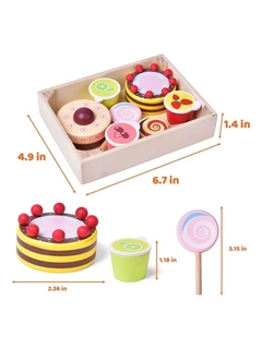 Juguete didáctico. Juego simulación comida pastelitos - comprar en línea