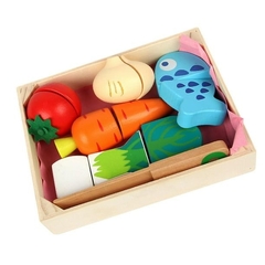 Juguete didáctico. Juego simulación comida pescado