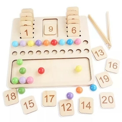 Tablero contador de madera Montessori