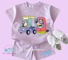BLUEY Abuelitas Conjunto Infantil Lila