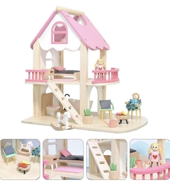 Casa de muñecas miniatura de madera - comprar en línea