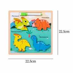 Rompecabezas y pintarron. Dinosaurios