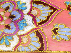 Cabideiro mandala floral rosa com prateleira 3 ganchos - loja online