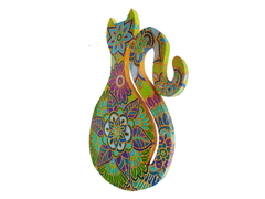Gato decorativo pirogravado Mama Gipsy - comprar online