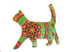 Gato decorativo pirogravado Mama Gipsy - Mama Gipsy