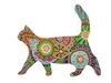 Gato decorativo pirogravado Mama Gipsy