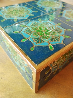 Porta Jóias Mandala Retangular Flocado com Aneleira Mama Gipsy - comprar online