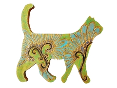 Gato andando decorativo para parede Mama Gipsy