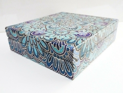 Porta Jóias Retangular Flocado com Aneleira Mama Gipsy - comprar online