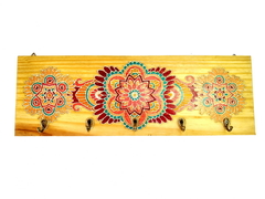 Porta Chaves mandala decorativo 5 ganchos Mama Gipsy Pinus. - comprar online
